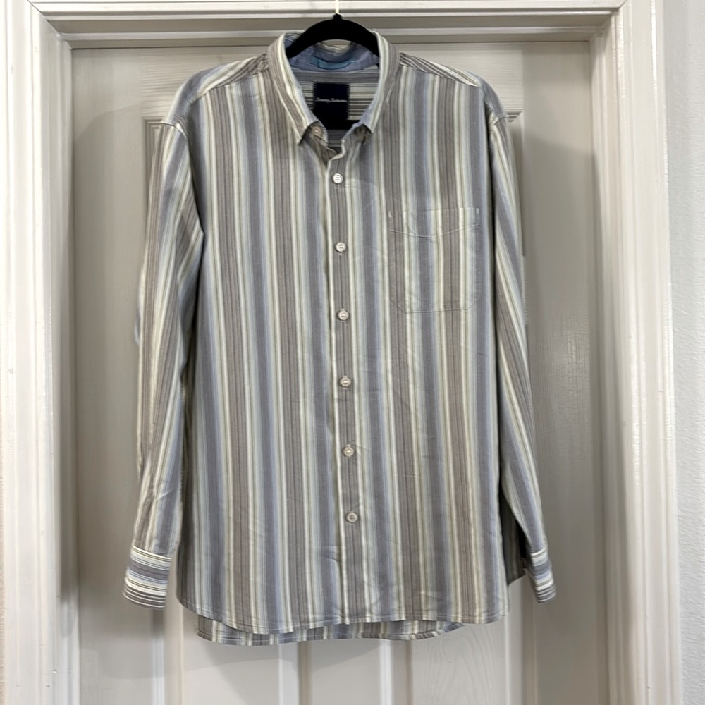 Tommy Bahama Men’s Long Sleeve Shirt - Striped XL / TG Multicolor Stripe Man